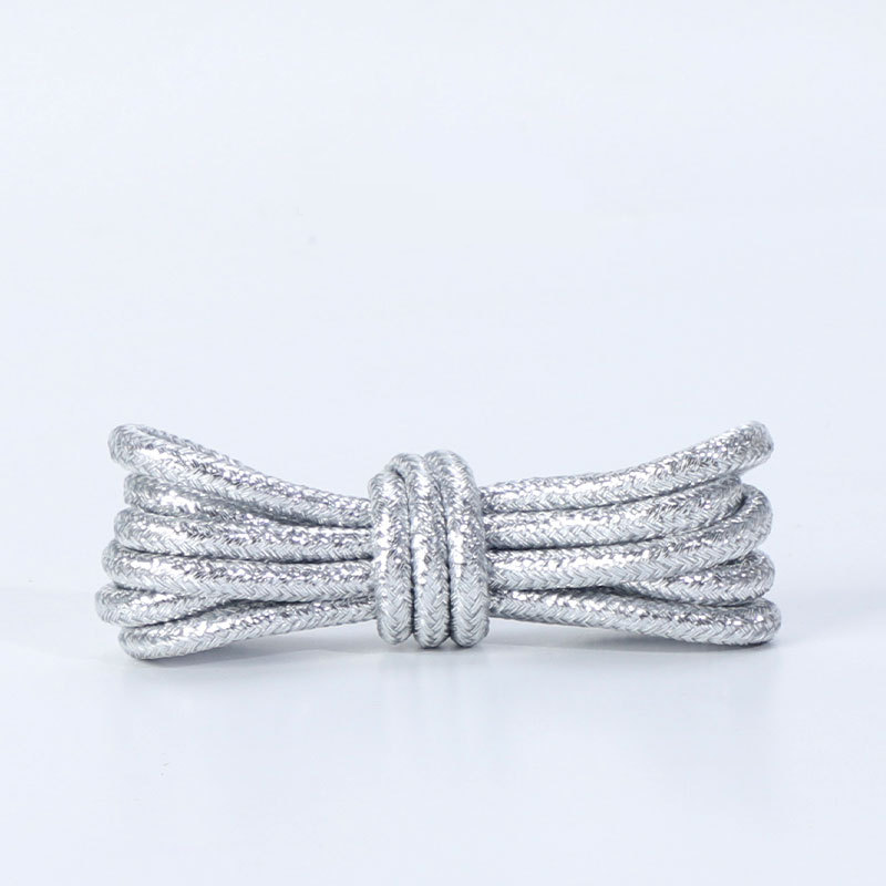 Accessori per scarpe lacci rotondi dorati, scarpe bianche personalizzate da uomo e da donna in oro rosa lucido, scarpe sportive_voghion.com