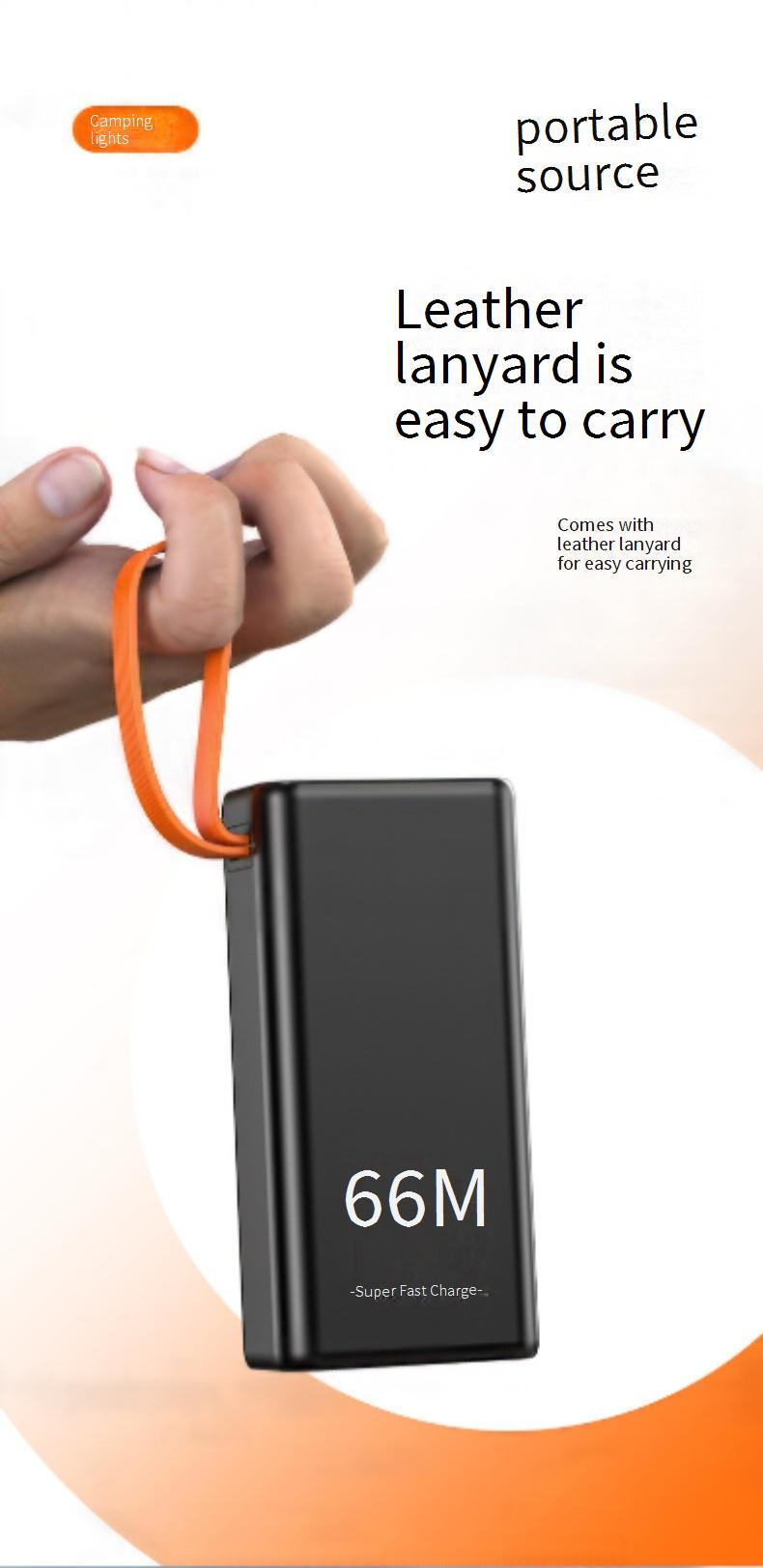 Power Bank Nagy Kapacitású 66W Kemping LED Fény 30000mAh Szupergyors Töltés Treasure 90000 mAh Digitális Kijelző Mobil Power Bank_voghion.com