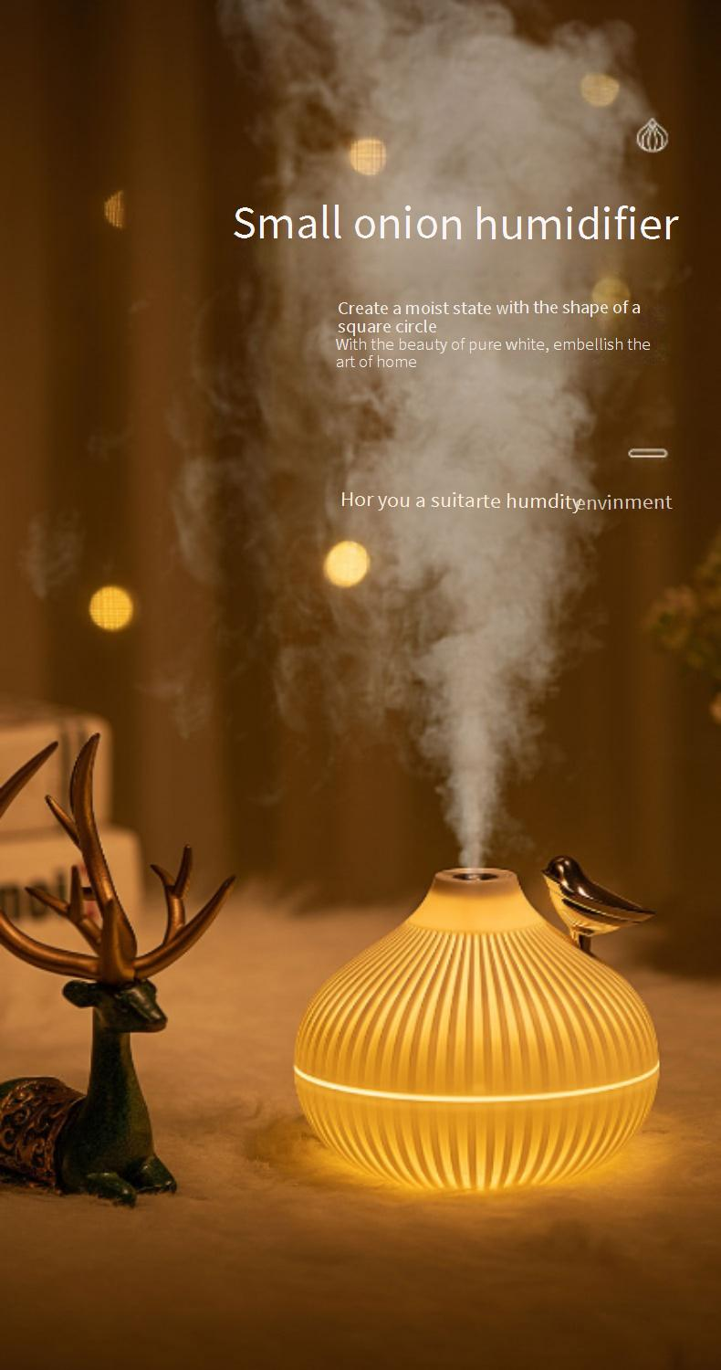 Puttelec Mini Humidifier With Night Light & Aromatherapy, USB Portable Air Freshener For Home, Office, Car (White)_voghion.com