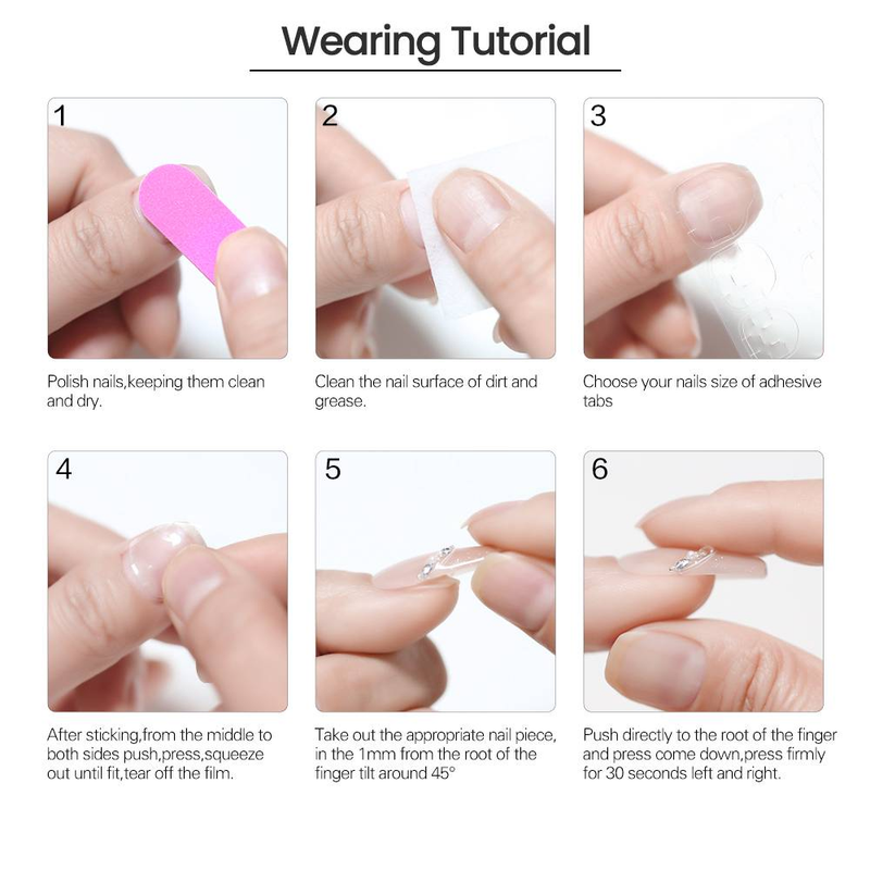 24Pcs/set Almond & Square Press-On French Nail Tips Cat Eye False Nails Simple Elegant Wearable Nail Art For Girls Daily Wear_voghion.com