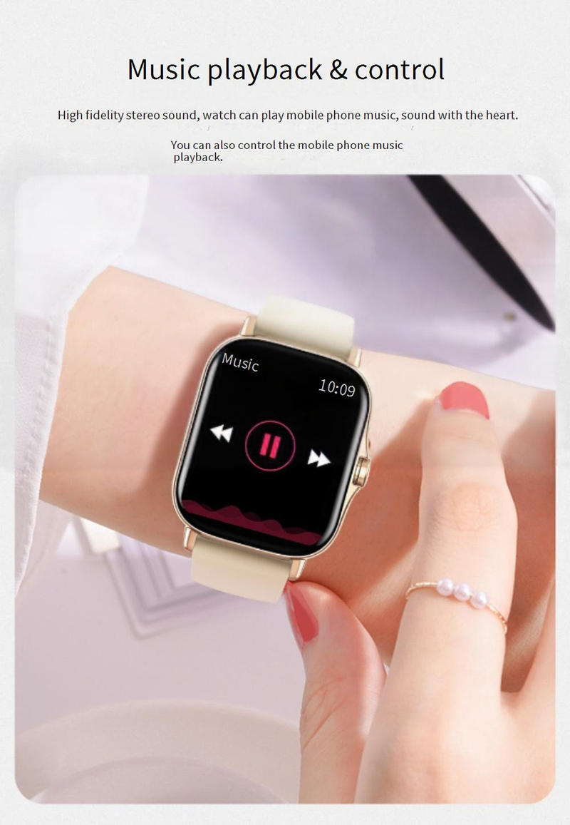 Smart Watch With Bluetooth Calling, Heart Rate & Blood Pressure Monitor, Sleep Tracking, Weather Alerts, Step Counter For Men & Women_voghion.com