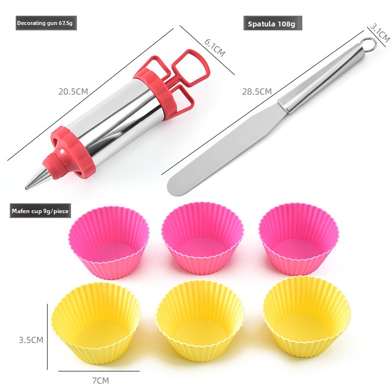 14-Piece Baking Tools Set - Non-Slip Silicone Grip Cake Decorating Kit With Stainless Steel Whisk & Piping Tips (Modern Essentials For Home Bakers)_voghion.com