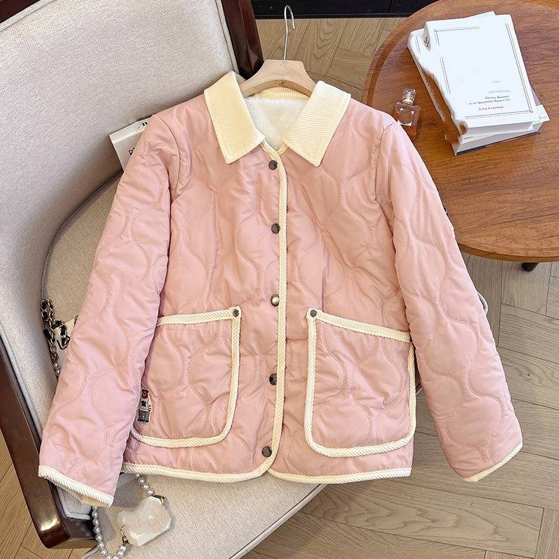 Vintage-Pufferjacke mit Teddybär-Stickerei – Übergroßer Steppmantel mit Plüschfutter, dick und gemütlich (mehrere Farben, M-2XL)_voghion.com