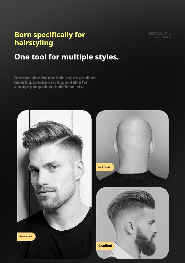 Professionelles Haarschneide- und Trimmer-Set – wiederaufladbares, kabelloses Haarschneideset mit LCD-Display, Schnellladung Typ C, 5 Schutzkämme_voghion.com