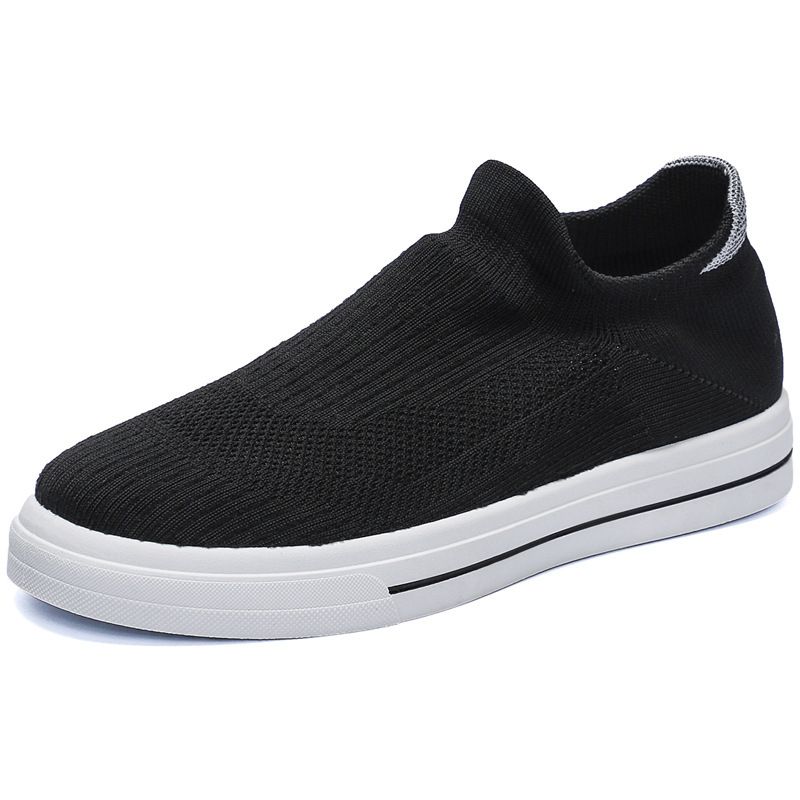 Calzini estivi traspiranti nuovi da uomo, versione coreana, versatili, con fondo piatto, in rete Flyknit, scarpe sportive casual da uomo_voghion.com