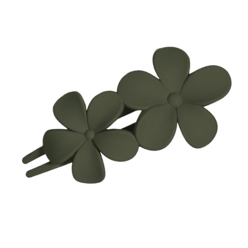 Große, matte Entenschnabel-Haarspange – elegante, weiche Blumen-Haarnadel für glatte Hochsteckfrisuren – keine Spuren am Hinterkopf_voghion.com