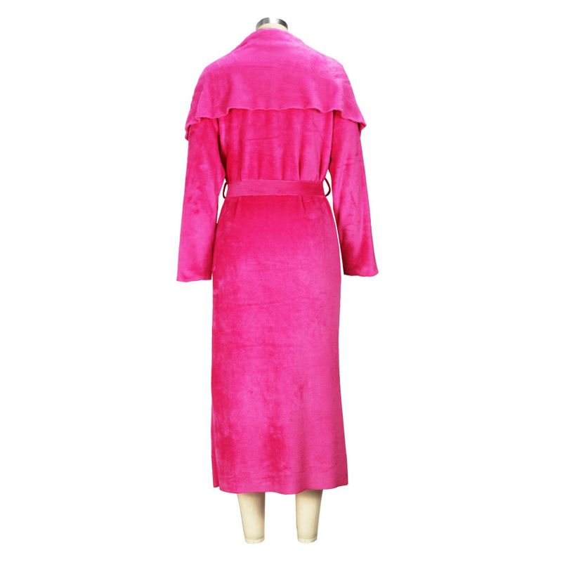 Abbigliamento donna temperamento abito e cappotto due pezzi moda transfrontaliera ampio lungo cardigan velluto completo_voghion.com