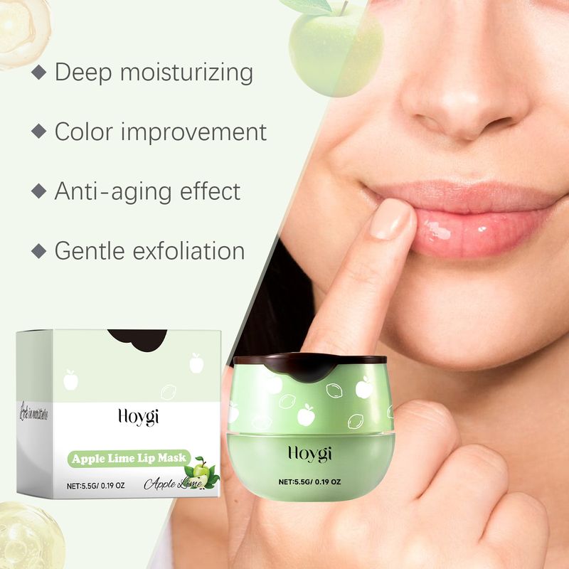 Hoygi Green Lip Mask, Moisturizing And Moisturizing Lips, Reducing Lip Lines, Preventing Dry Cracks, Removing Dead Skin And Moisturizing Care Lip Mask_voghion.com