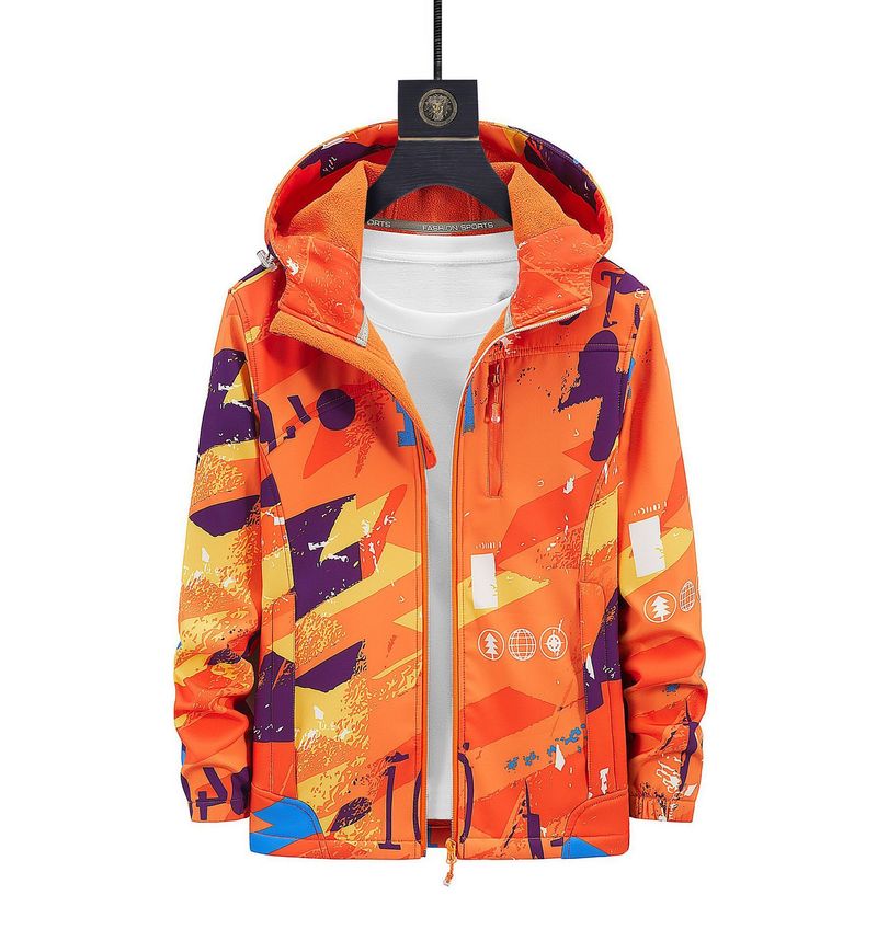 2024 New Outdoor Single Layer Soft Shell Jacket Plus Size Couples Camouflage Waterproof Windproof Coat_voghion.com