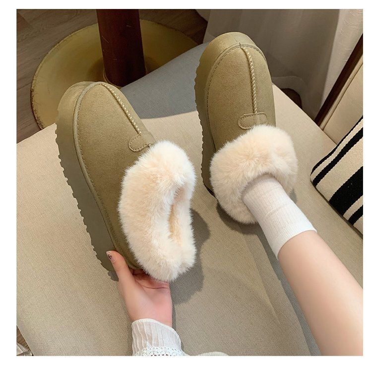 Women's Shoes Thick Soled Snow Boots Fashionable Women's Winter New Velvet Thickened Short Boots Non Slip_voghion.com