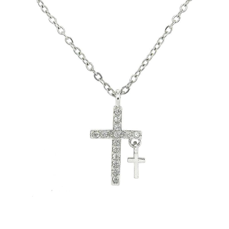 Cross Zircon Necklace For Women, Light Luxury, Exquisite, High-end Feel, Ins Style, Minimalist Cold Style Clavicle Chain_voghion.com