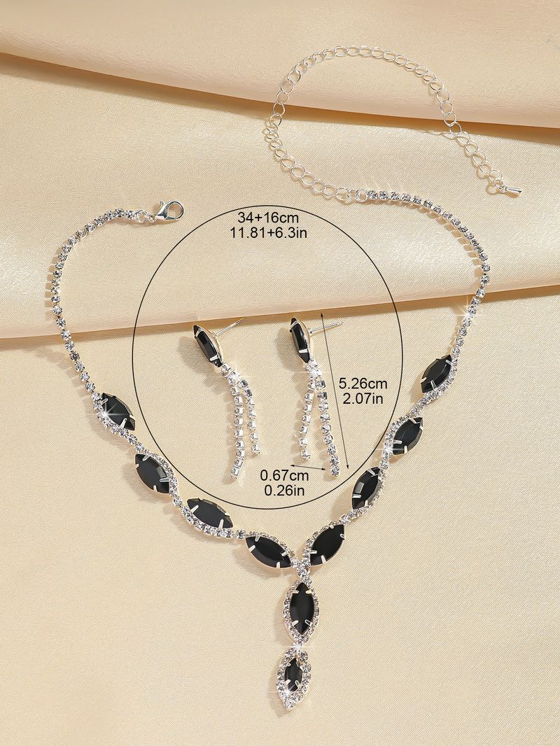 halsbandsset örhänge smyckesset bankettklänningsset halsband moderiktigt brudsmycken_voghion.com