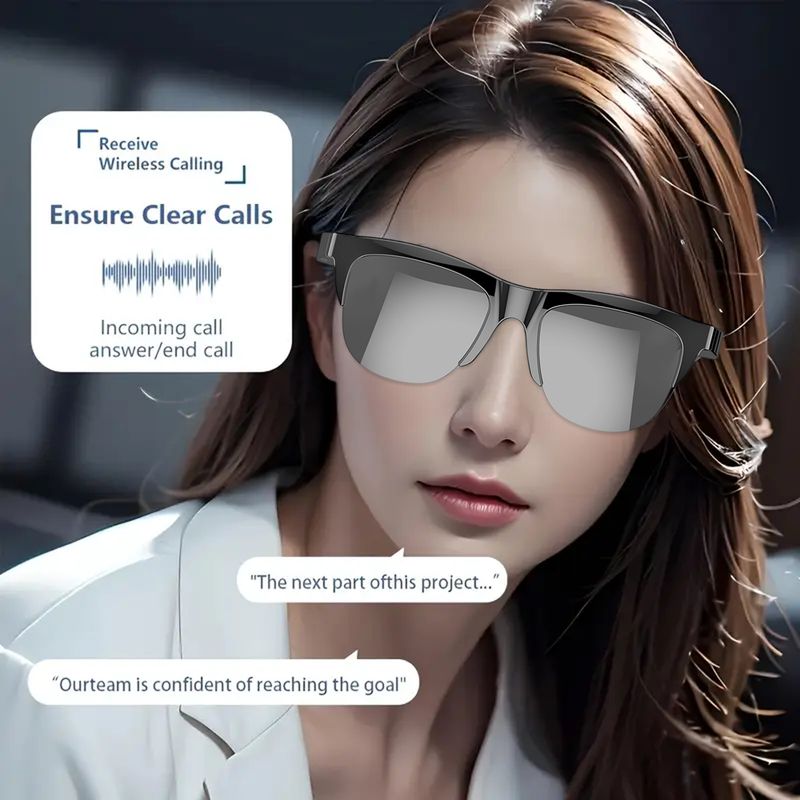 2025 New Smart Glasses, Music Playback, Voice Assistant, Wireless Calls, Unisex, Blue Light Blocking Glasses_voghion.com