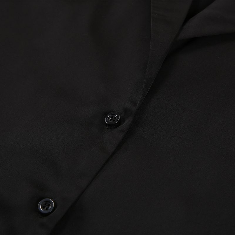 Kvinne Natttøy Hjemmeklær for kvinner Langermede dresser Silkeskjorte tynne bukser Todelt pyjamas for kvinner_voghion.com