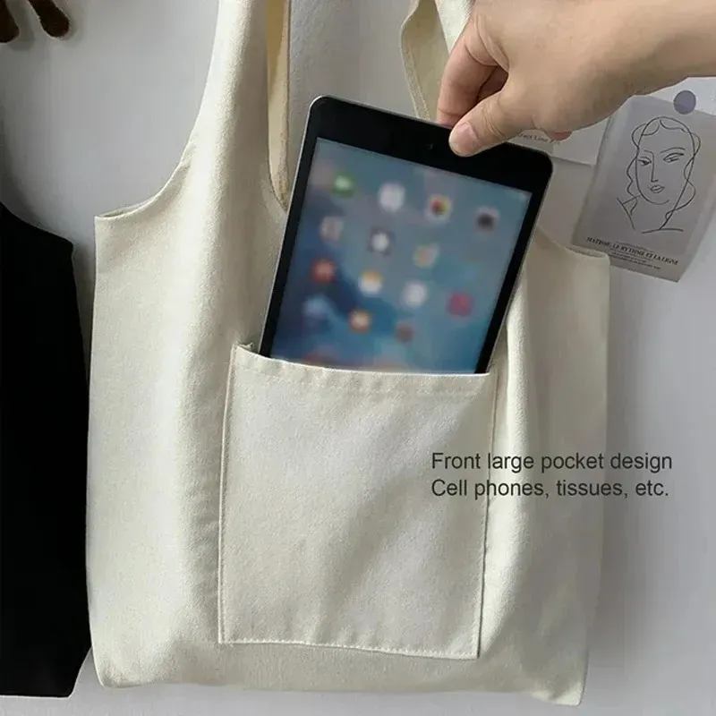 Sac à bandoulière décontracté en toile de coton, grande capacité, idéal pour les voyages, l'école, le travail et le shopping. 250321l_voghion.com