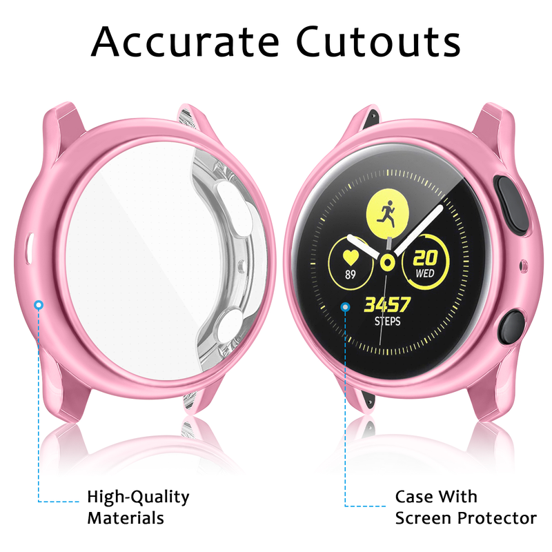 Case For Samsung Galaxy Watch 4/Active 2 44mm 40mm TPU All-Around Bumper Screen Protector Galaxy Watch 4 Classic 42mm 46mm Cover_voghion.com