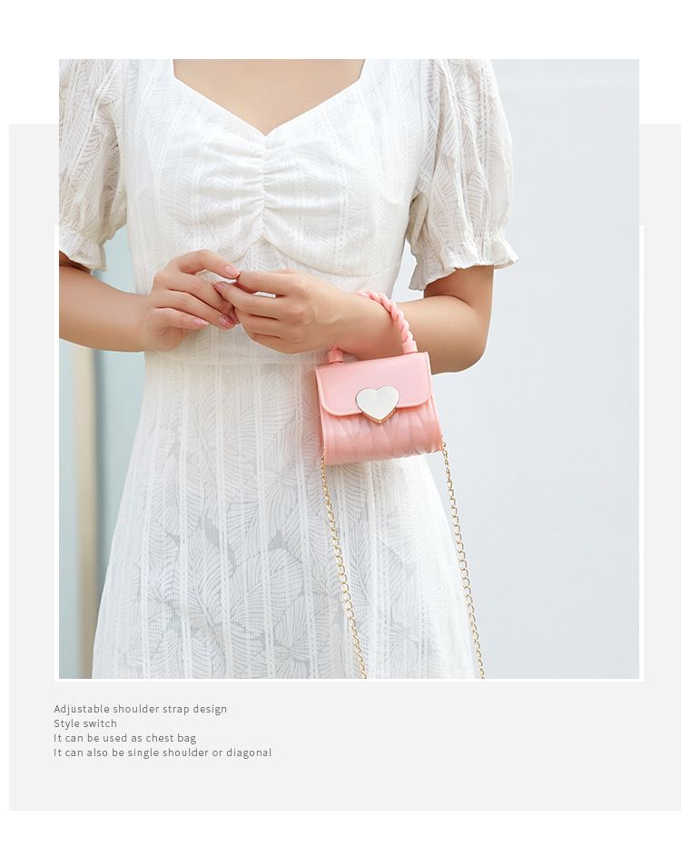 Borsa a mano per donna Borsa a cuore in gelatina Borsa a tracolla da donna_voghion.com