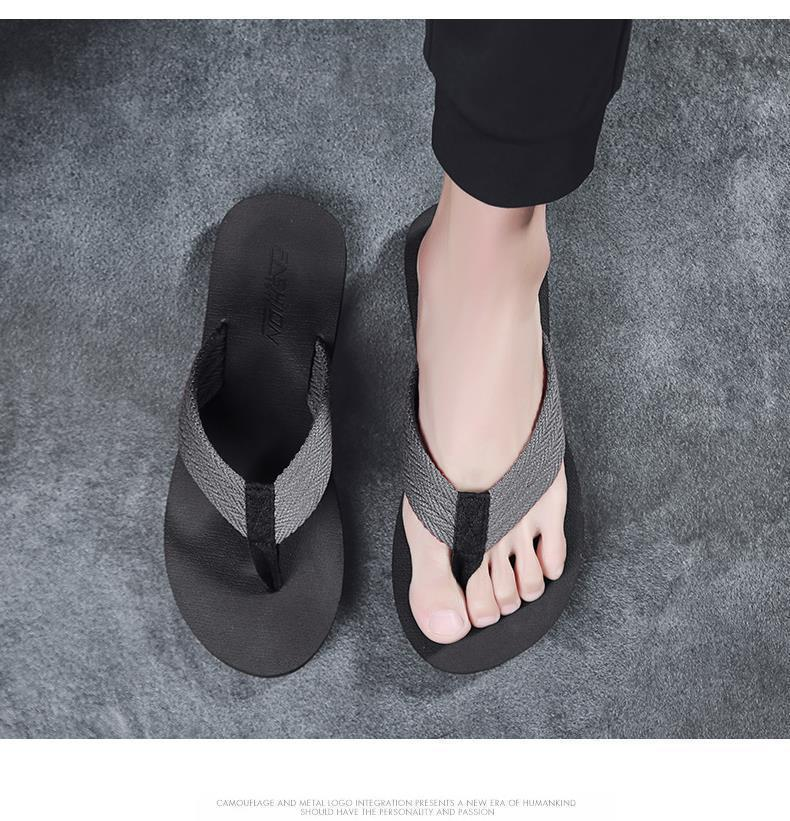Men's Flip Flops – Soft EVA Slippers With Anti-Slip Sole For Beach/Gym (Black/Beige/Grey/Red)_voghion.com