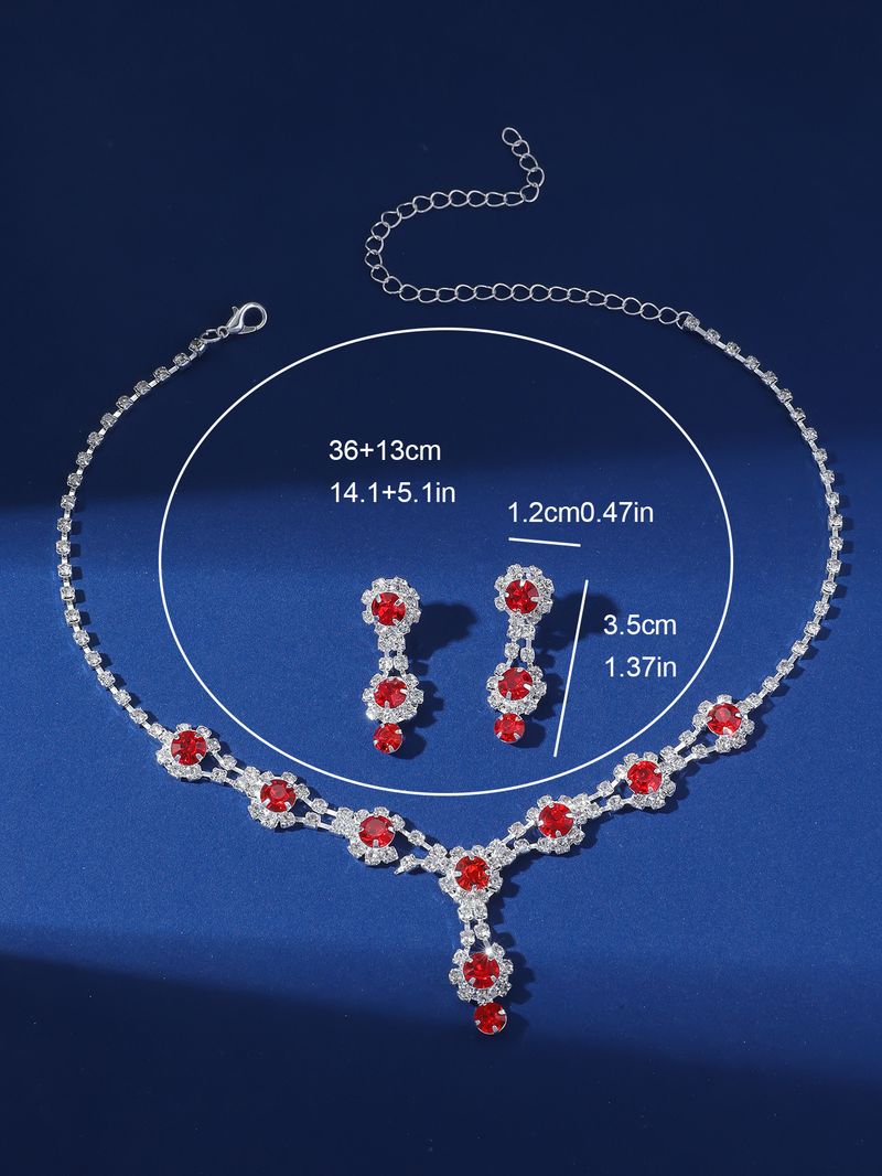 halsbandsset örhänge smyckesset bankettklänningsset halsband moderiktigt brudsmycken_voghion.com