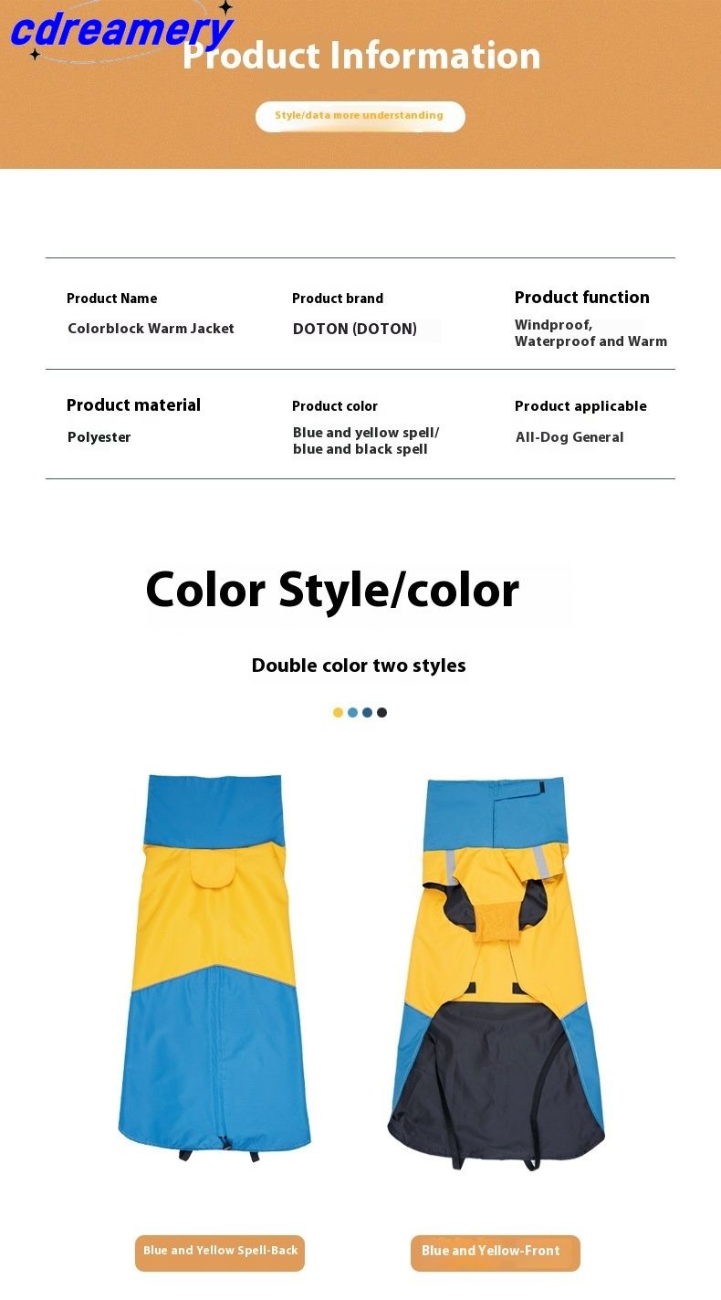 Dog Raincoat, Summer Waterproof And Stain-resistant Dog Suit, Four-legged High-neck Multi-functional Dog Windbreaker_voghion.com