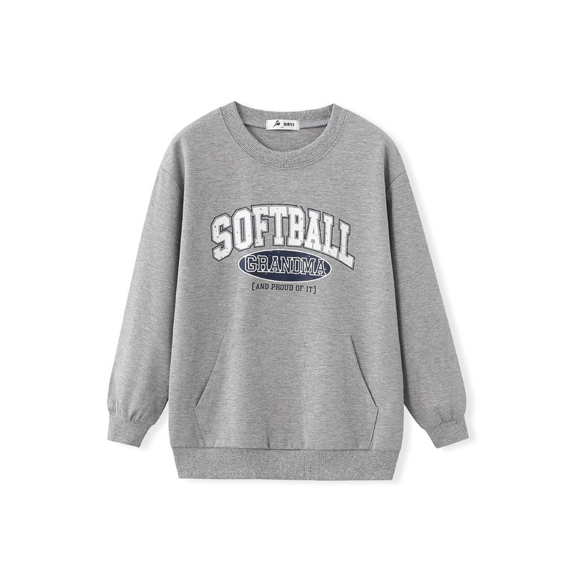 Mother & Kids Autumn New Children's Clothing Medium And Large Children's Letter Print Blue Sweatshirt Small Order Wholesale_voghion.com