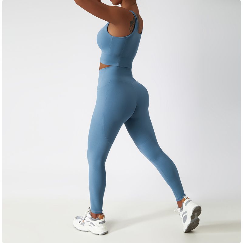 Vêtements pour femmes Pantalon de yoga respirant taille haute pour levage des hanches Portez un pantalon de sport serré avec poche, un pantalon de fitness à séchage rapide_voghion.com