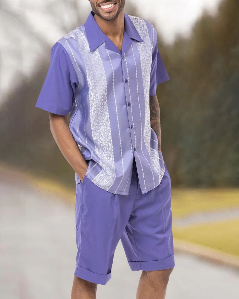 Herrenbekleidung Herren Hawaiihemd Code 3D-gedruckte Shorts Hemd Anzug Sommer_voghion.com