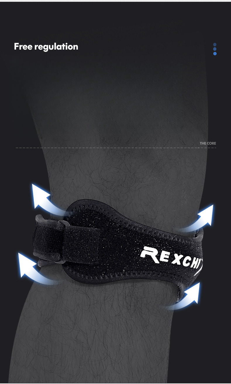 Diz koruma, nefes alabilen koşu, atlama ipi, fitness basketbol ekipmanları, menisküs koruma kayışı, patella kayışı_voghion.com