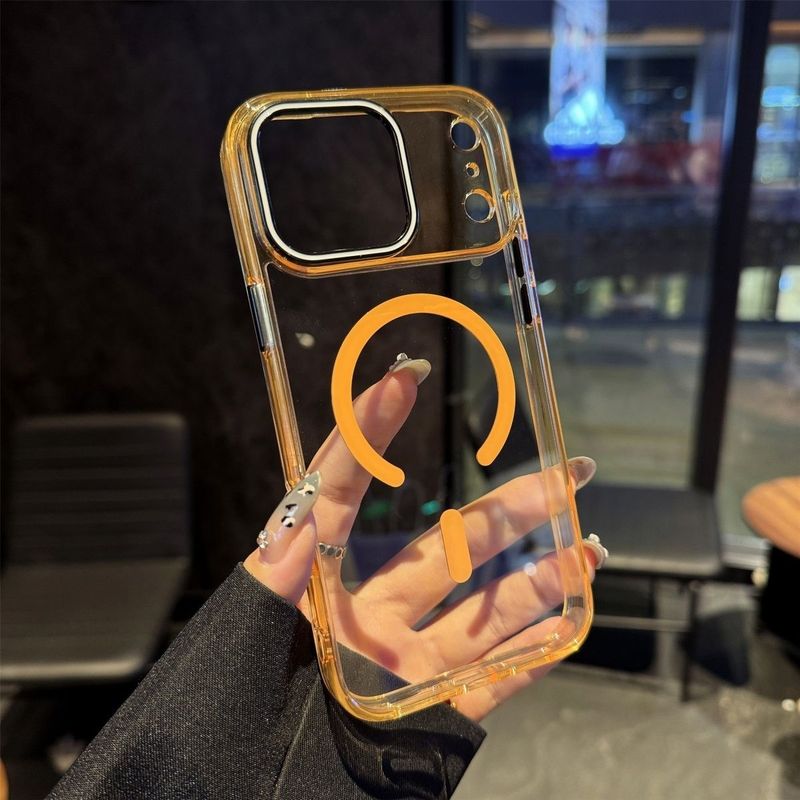 Ultra-thin Ice Transparent Magnetic Integrated Camera Key Compatible With A Pple 17 Pro Phone Case 16 Full Coverage_voghion.com