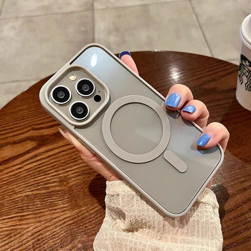 Funda magnética para teléfono con protección de lente y adhesivo suave anticaídas para iPhone 11, 12, 13, 14 y 15 Pro Max_voghion.com