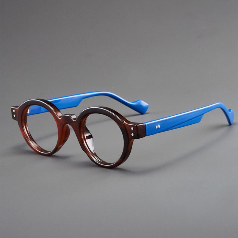 Occhiali da sole alla moda senza prescrizione, con montatura rotonda piccola e anti-luce blu, 2025_voghion.com