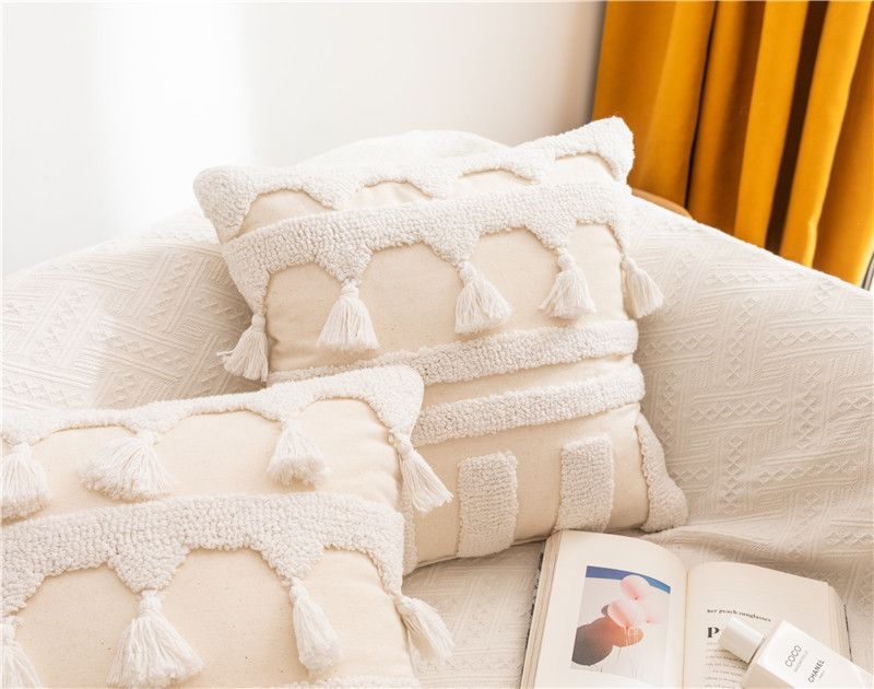Copricuscino per divano con ricamo geometrico in velluto tridimensionale in stile nordico, decorazione per la casa, federa con ricamo trapuntato_voghion.com