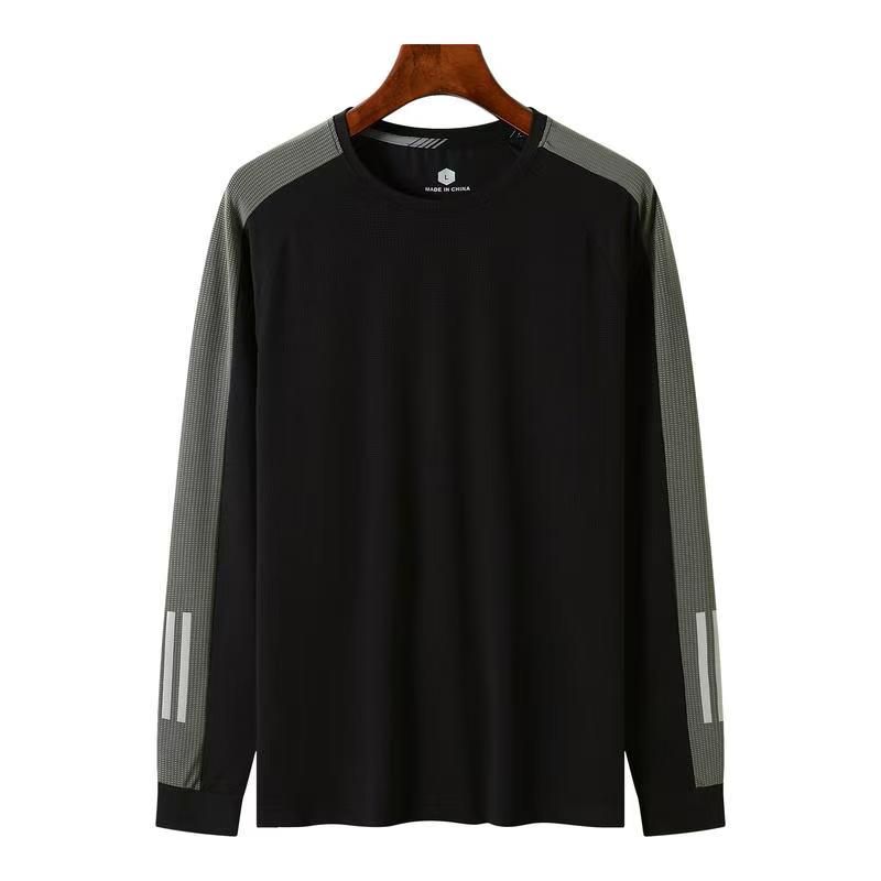 Long sleeved T-shirt for leisure, sports, fitness, high elasticity, quick drying top_voghion.com