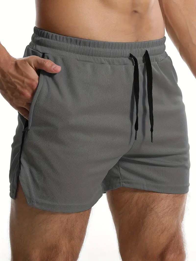 Men's Running Training Fiess Summer Thin Breathable Quick Drying Basketball Pants_voghion.com