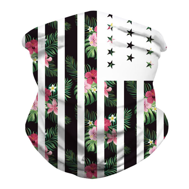 Maschera antipolvere per ciclismo all'aperto con stampa digitale 3D bandiera americana LazyZoom, fascia magica multifunzionale_voghion.com