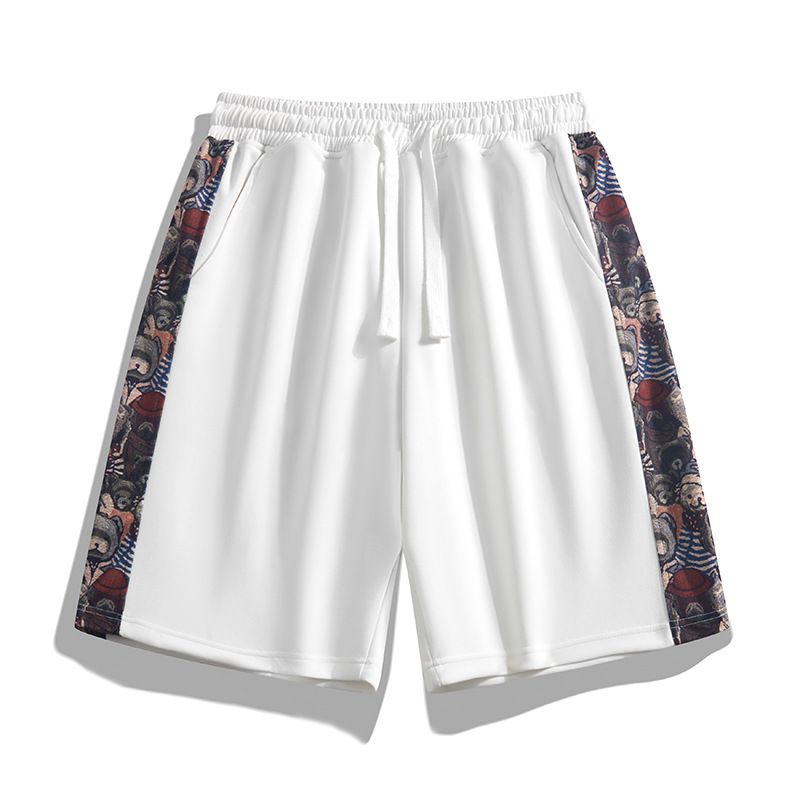 Koreanische Version der lässig gestrickten Caprihose für Jungen, Teenager, lockere Shorts mit geradem Bein im Sommer, Sportshorts für Studenten_voghion.com