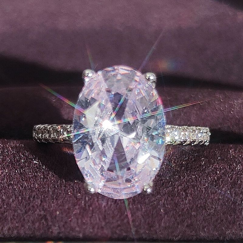 Großer neuer ovaler rosa Diamant-Modeschmuckring für Frauen R4588_voghion.com