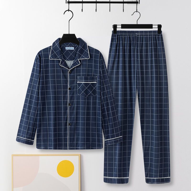 Pijamas de alta gama 100% de manga larga para primavera y otoño de 2023, nuevos trajes casuales de verano para jóvenes de mediana edad y mayores._voghion.com