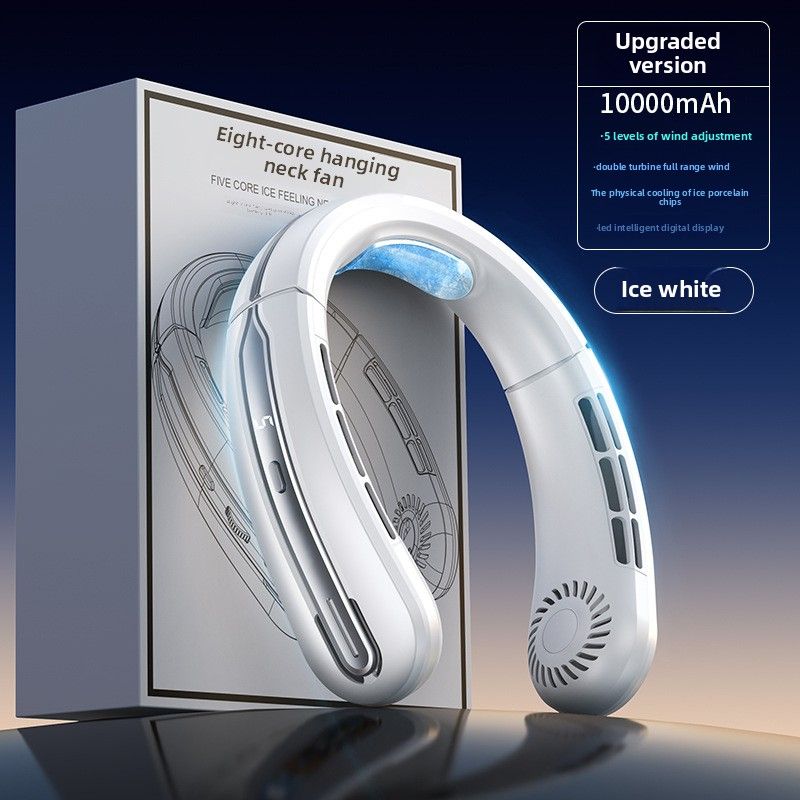 Ventilador de cuello 2025, nuevo y práctico, portátil, pequeño, mini, con carga USB, sin aspas, aire acondicionado_voghion.com
