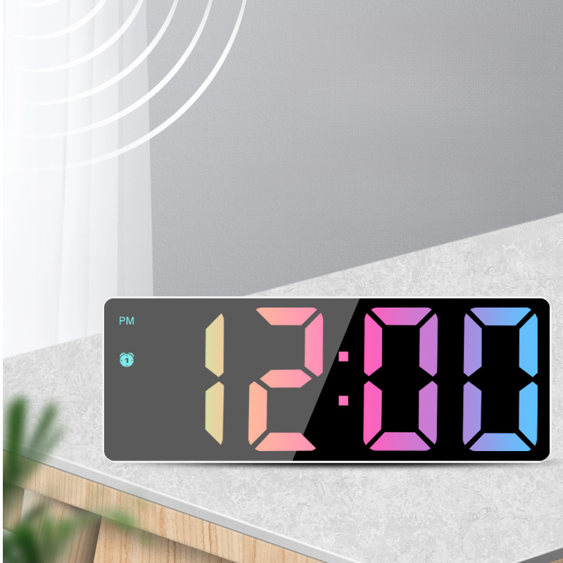Spiegel Alarm Desktop Stille Smart Zeit Display Schlafzimmer Digitale Elektronische Uhr Ornament_voghion.com