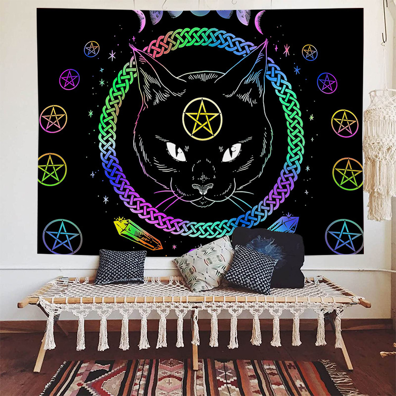 Tiertapete, Schlafzimmer-Hintergrundstoff, Ins-Dekorationsstoff, antike Sternbilder_voghion.com