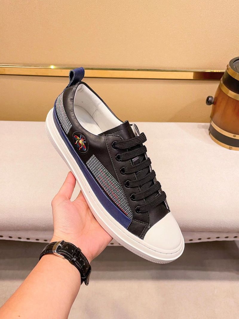 Fuguqi Little Bee Fashion Vielseitige Echtleder Weiß Herren Board Korean Edition Trendy Casual Schuhe_voghion.com