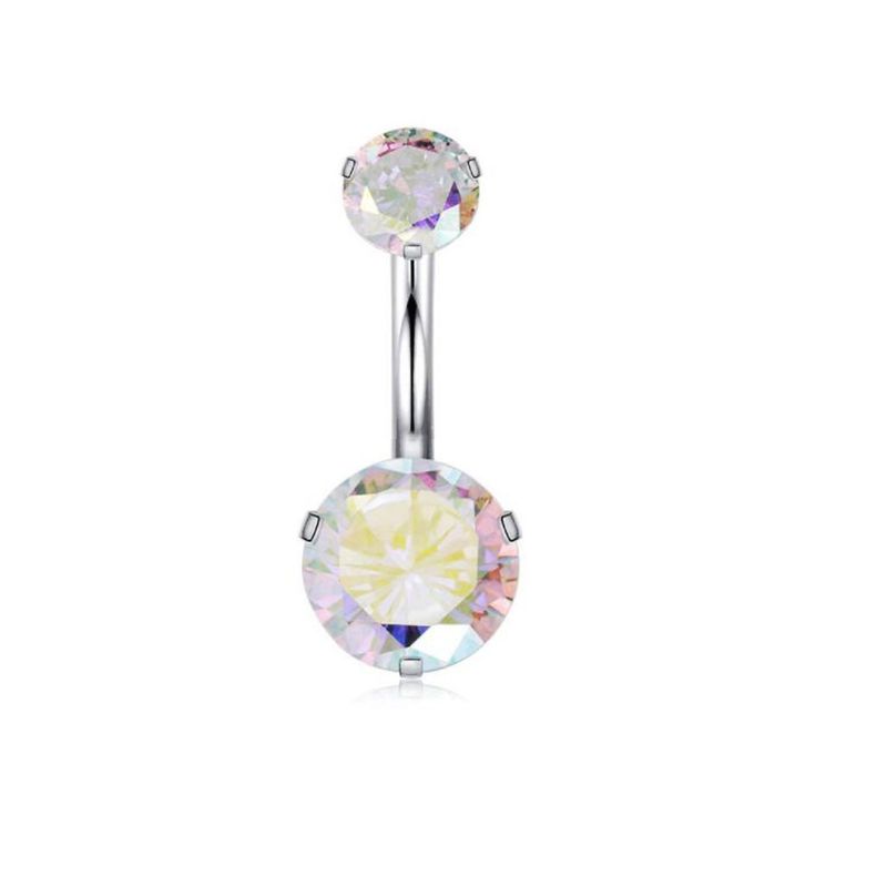 Set di zirconi per ombelico, piercing per il corpo umano, gioielli in acciaio inossidabile per piercing all'ombelico_voghion.com