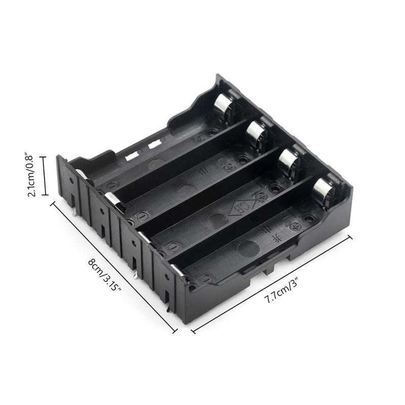1 2 3 4 X 18650 High Quality DIY 18650 Battery Holder Storage Case Box With Hard Pin For 18650 Batteries Standard Container_voghion.com