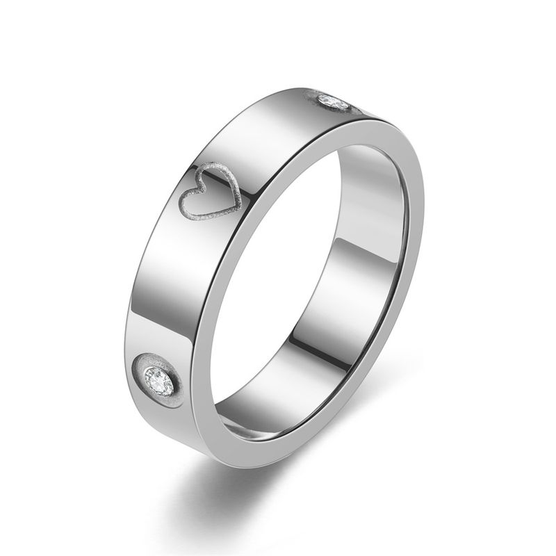 Women's Jewelry Fashion New Niche Personality Love Heart Diamond Couple Ring Pinky Ring_voghion.com