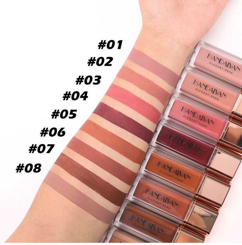 HANDAIYAN 8 - Color Quick - Drying Lip Gloss, Non - Stick Cup, Long - Lasting Matte Lipstick_voghion.com