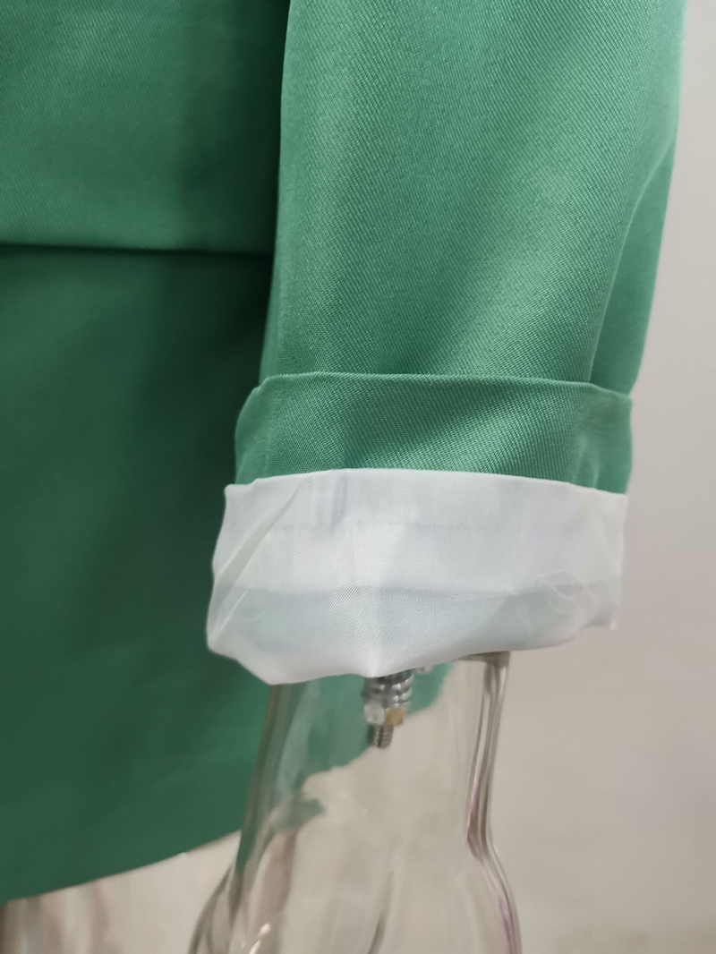 Kadınlar için modaya uygun yaka hırka orta uzunlukta mizaç blazer_voghion.com