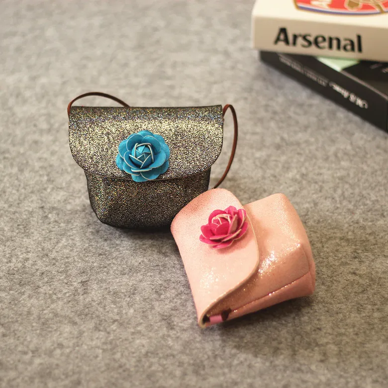 Borse da principessa per ragazze carine Borse con paillettes a fiori con fiocco Borse firmate per bambini Borsa a tracolla per bambini con fiocco di moda_voghion.com