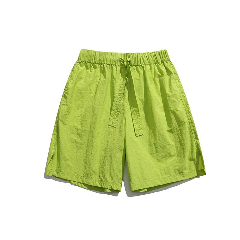 Solid Color Two-piece Spor Shor For Men In Summer, Thin, Quick Drying, Loose, Trendy Brand Ice Silk Five Quarter_voghion.com