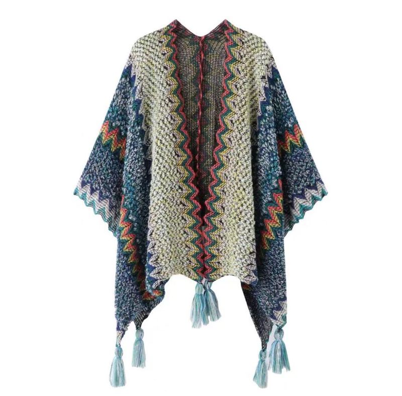 Retro etnische stijl sjaal dames reis buiten mantel mantel jas dubbele functie sjaal_voghion.com